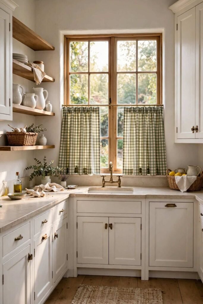 Classic Gingham Kitchen Curtains
